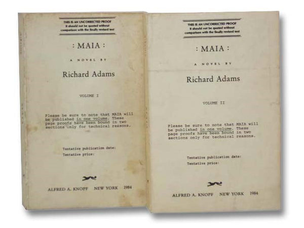 Maia, in Two Volumes [Advance Uncorrected Proof]