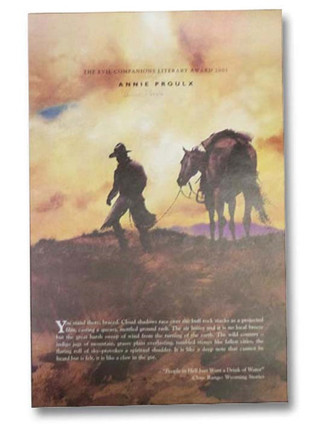 Broadside with Excerpt from "People in Hell Just Want a Drink of Water," Close Range: Wyoming Stories (The Evil Companions Literary Award 2001)