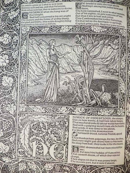 The Works of Geoffrey Chaucer: A Facsimile of the William Morris Kelmscott Chaucer, with the Original 87 Illustrations by Edward Burne-Jones, Together with an Introduction by John T. Winterich, and a Glossary for the Modern Reader