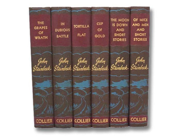 Six Volume Uniform Set: Of Mice and Men and Short Stories (Saint Katy the Virgin; The Red Pony; The Leader of the People); The Grapes of Wrath; In Dubious Battle; Tortilla Flat; Cup of Gold; The Moon is Down and Short Stories (The Long Valley)