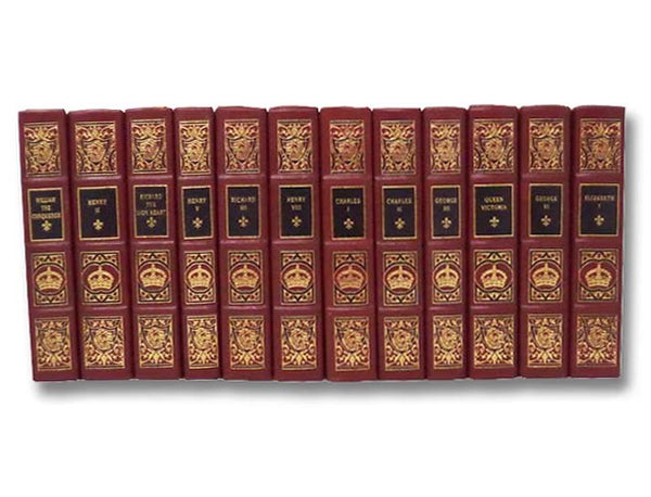 The Kings and Queens of England, in Twelve Volumes: William the Conqueror: The Norman Impact upon England; Henry II; Richard the Lion Heart [Lionheart]; Henry V; Richard III; Henry VIII; Elizabeth I; Charles I; Charles II; George III; Queen Victoria R.I.…