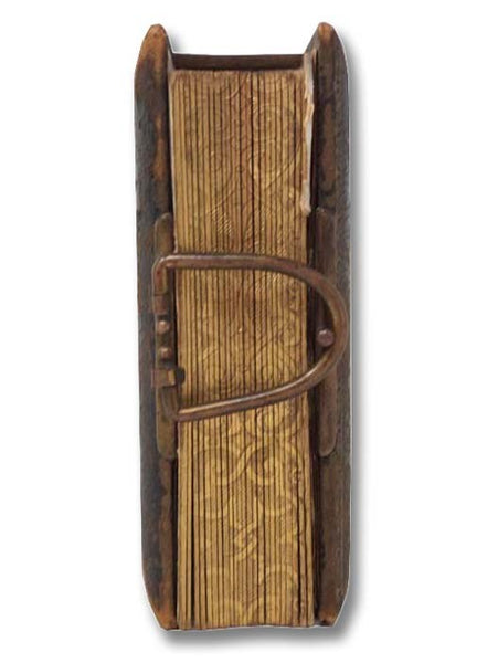 6" x 5" Leather Photo Album with Gauffered Gilt Edges and Metal Clasp, Circa Late 1800s