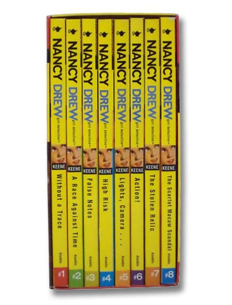 Nancy Drew, Girl Detective -- Ultimate Nancy Drew Collection #1, Books 1-8: Without a Trace; A Race against Time; False Notes; High Risk; Lights, Camera...; Action!; The Stolen Relic; The Scarlet Macaw Scandal
