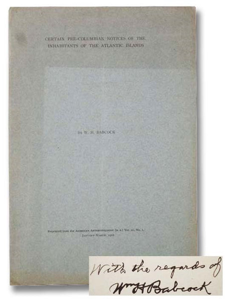 Certain Pre-Columbian Notices of the Inhabitants of the Atlantic Islands