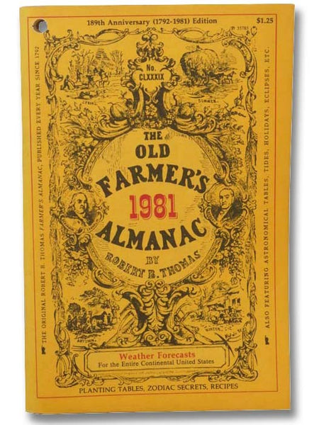 The Old Farmer's Almanac, 189th Anniversary (1792-1981) Edition, No. CLXXXIX