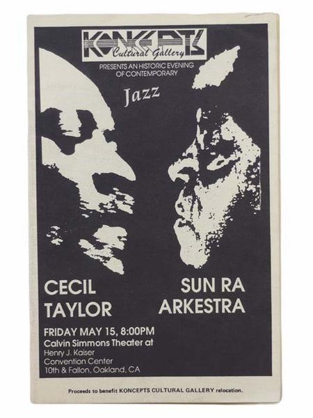 Koncepts Cultural Gallery Presents An Historic Evening of Contemporary Jazz: Featuring Cecil Taylor and Sun Ra Arkestra