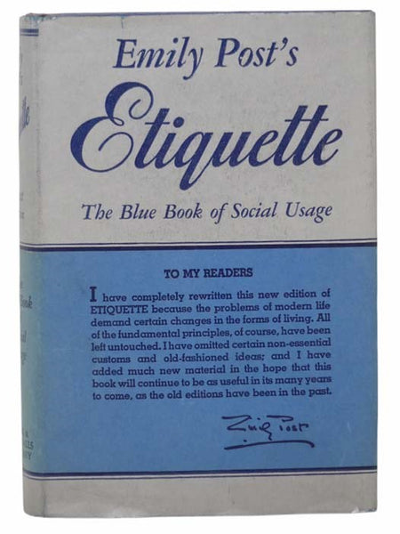 Etiquette: The Blue Book of Social Usage