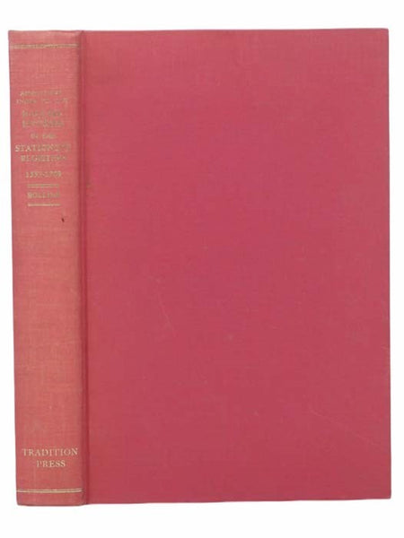 An Analytical Index to the Ballad-Entries (1557-1709) in the Registers of the Company of Stationers of London