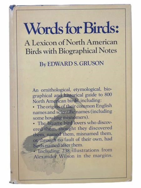 Words for Birds: A Lexicon of North American Birds with Biographical Notes