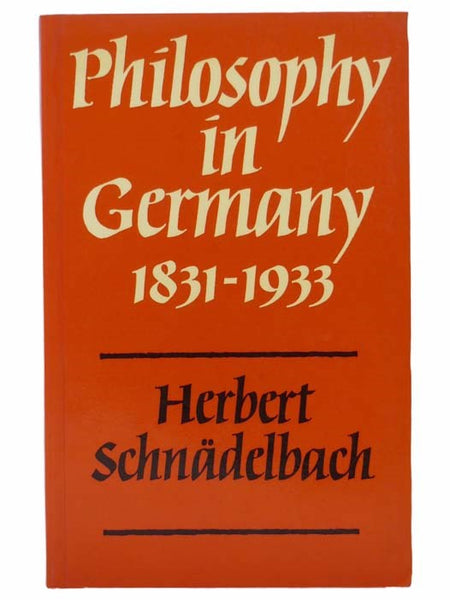 Philosophy in Germany, 1831-1933