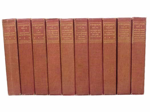 Robert Louis Stevenson, in Ten Volumes: Vol. I: Treasure Island; The Black Arrow; Vol. II: Kidnapped; David Balfour; Vol. III: The Wrecker; Vol IV. The Wrong Box; The Ebb-Tide; Island Nights Entertainments; Vol. V: The Master of Ballantrae; Weir of Hermi…