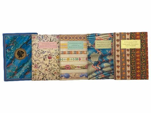 The Victoria and Albert Colour Books, in Four Volumes: Rococo Silks; Ornate Wallpapers; Indian Floral Patterns; Decorative Endpapers