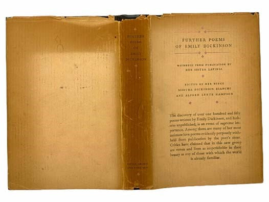 Further Poems of Emily Dickinson, Withheld from Publication By Her Sister Lavinia