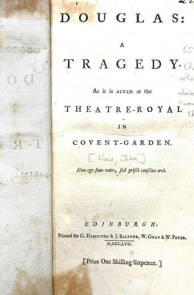 Douglas: A Tragedy. As it is Acted at the Theatre-Royal in Covent-Garden