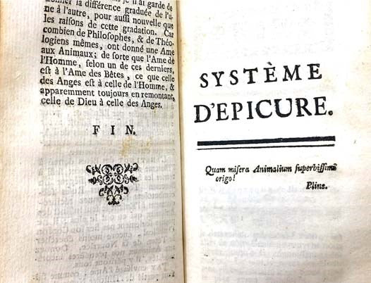 Oeuvres Philosophiques de Mr. de la Mettrie: Discours Preliminaire; L'Homme Machine; Traite de l'Ame; Abrege des Systemes; Les Animaux plus que Machines; L'Homme Plante; Systeme d'Epicure; Anti-Seneque, ou Discours sur le Bonheur.