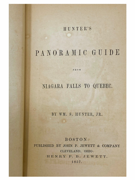 Hunter's Panoramic Guide from Niagara Falls to Quebec.