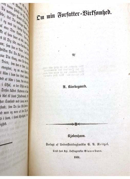 Sammelband of Ten Works: Begrebet Angest; Sygdommen til Doden; Til Selvprovelse; Auds Uforanderlighed; Tre Taler ved taenkte Leiligheder; Lilien paa Marken og Fuglen under Himlen; En opbyggelig Tale; Ypperstepraesten -- Tolderen -- Synderinden, tre Taler…