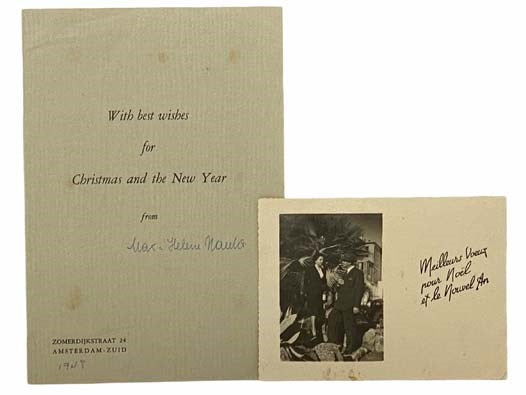 Max Nauta, with Signed Christmas Card