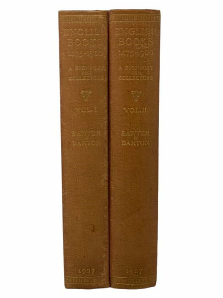 English Books, 1475-1900: A Signpost for Collectors: Vol. I. Caxton to Johnson; Vol. II. Gray to Kipling (Two Volume Set)