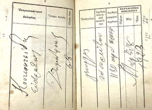 1926 Greek Immigration and Voting Documentation with Two Small Photos and Stamp