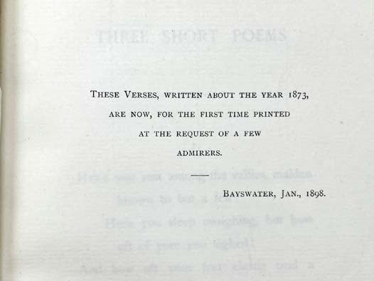 Three Short Poems