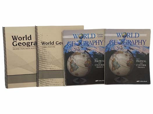 World Geography in Christian Perspective with Political and Cultural Profiles 4-Volume Set: Abeka 9th Grade World History Curriculum (World Geography in Christian Perspective with Political and Cultural Profiles Textbook; Teacher Guide; World Geography H…