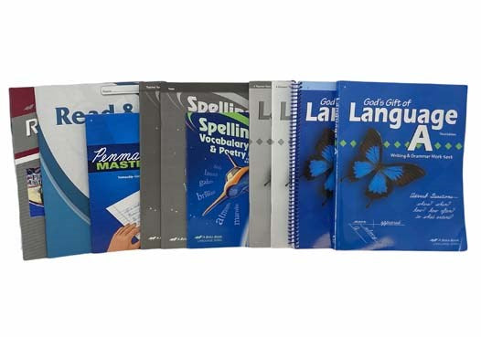 God's Gift of Language A: Writing & Grammar 10-Volume Set - Abeka 4th Grade English Curriculum Third Edition (God's Gift of Language A Textbook; Answer Key; Quizzes/Tests; Teacher Quiz/Test Key; Spelling Vocabulary & Poetry 4; Spelling Vocabulary & Poetr…