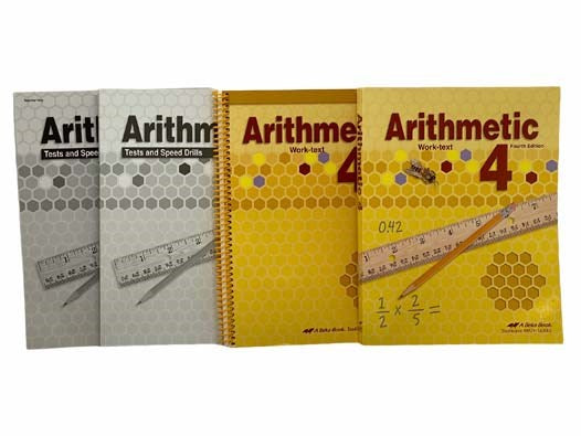 Arithmetic Work-Text 4: Abeka 4th Grade Math Curriculum 4-Volume Set - Fourth Edition (Arithmetic Work-Text 4 Textbook; Answer Key; Tests and Speed Drills; Teacher Key)