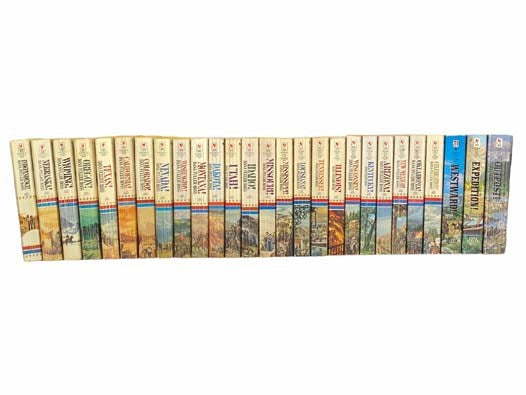 Wagons West Series Complete 24 Volume Set, Plus The Frontier Trilogy: Independence!; Nebraska!; Wyoming!; Oregon!; Texas!; California!; Colorado!; Nevada!; Washington!; Montana!; Dakota!; Utah!; Idaho!; Missouri!; Mississippi!; Louisiana!; Tennessee!; Il…
