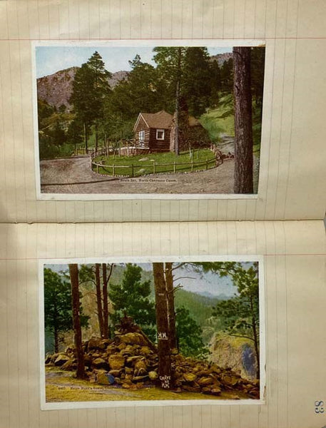 School Scrapbook (1921) and Manuscript Journal of Colorado Trip by Edna Wall (1920) with Original Photographs and Ephemera