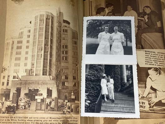 1930s and '40s Nurse's Scrapbook with Photographs, News Clippings, and Ephemera Related to Massachusetts General Hospital