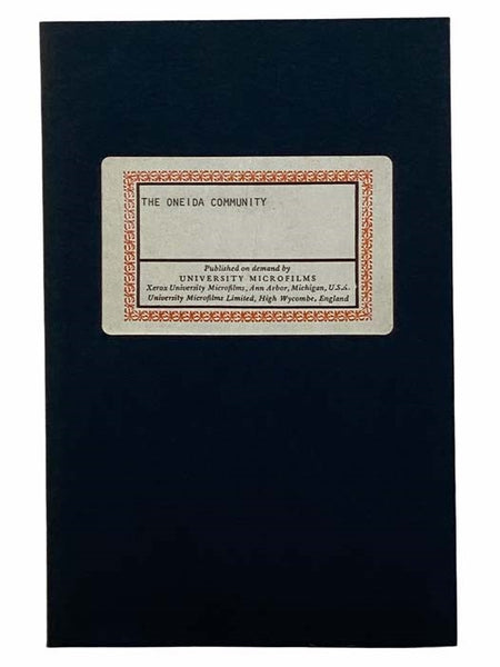 The Oneida Community (American Culture Series)