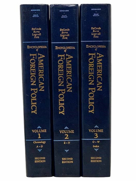 Encyclopedia of American Foreign Policy, in Three Volumes: Volume 1: Chronology A - D; Volume 2: E- N; Volume 3: O - W and Index.