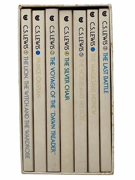 The Chronicles of Narnia, Boxed Set in Seven Volumes: 1. The Magician's Nephew; 2. The Lion the Witch and the Wardrobe; 3. The Horse and His Boy; 4. Prince Caspian; 5. The Voyage of the Dawn Treader; 6. The Silver Chair; 7. The Last Battle