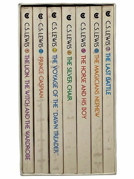 The Chronicles of Narnia, Boxed Set in Seven Volumes: 1. The Magician's Nephew; 2. The Lion the Witch and the Wardrobe; 3. The Horse and His Boy; 4. Prince Caspian; 5. The Voyage of the Dawn Treader; 6. The Silver Chair; 7. The Last Battle