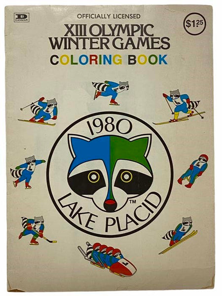 Officially Licensed XIII Olympic Winter Games Coloring Book, 1980, Lake Placid
