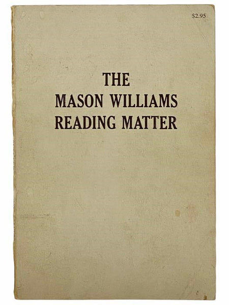 The Mason Williams Reading Matter