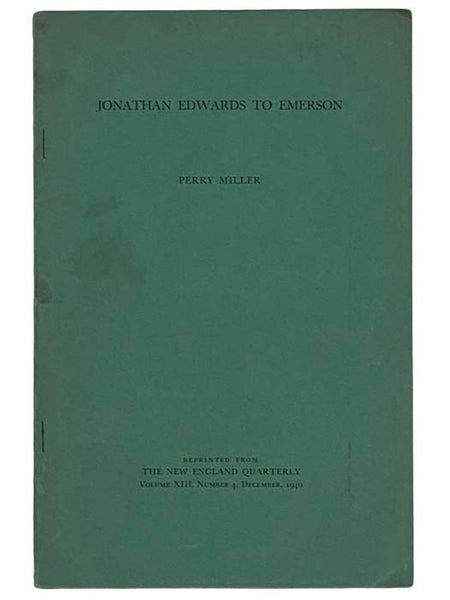 Jonathan Edwards to Emerson