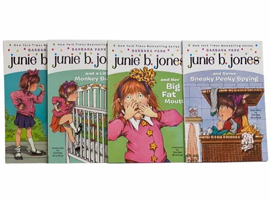 Junie B. Jones, 4 Volume Set: And the Stupid Smelly Bus; And a Little Monkey Business; And Her Big Fat Mouth; And Some Sneaky Peeky Spying