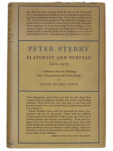 Peter Sterry: Platonist and Puritan, 1613-1672: A Selection from His Writings with a Biographical and Critical Study