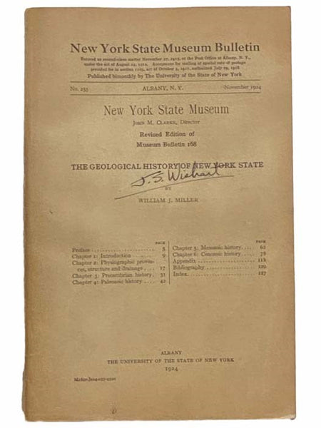 The Geological History of New York State (New York State Museum Bulletin, No. 255, November, 1924)