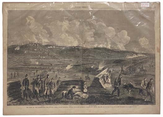 The Army of the Cumberland--The Fourth Corps, Under General Gordon Granger, Storming Missionary Ridge--Sketched from the Left of the Line by Mr. Theodore R. Davis. [Woodcut]