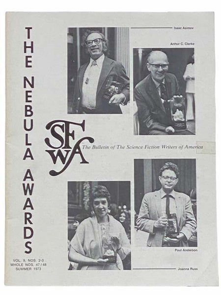 SFWA: The Bulletin of the Science Fiction Writers of America, Vol. 9, Nos. 2-3, Whole Nos. 47/48, Summer, 1973: The Nebula Awards