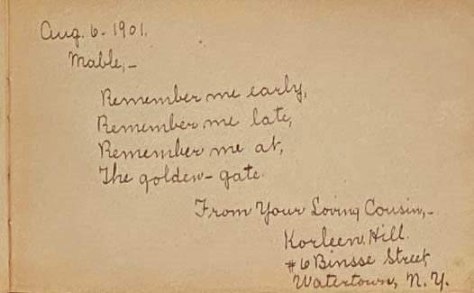 Autograph Album, Circa Late 1800s