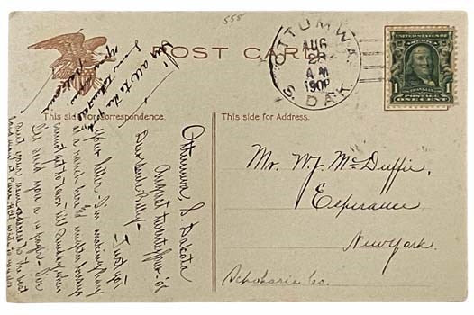 Curley, Gen. Custer's Scout Color Postcard, 1908