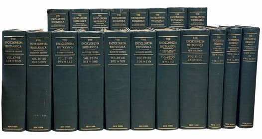 Encyclopaedia Britannica Complete New Form 11th Edition - 32 Volumes in 16, Plus 3 Supplemental Volumes (Encyclopedia Britannica)
