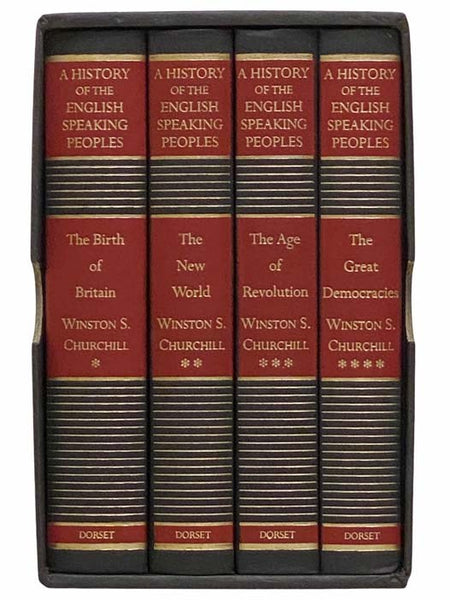 A History of the English Speaking Peoples (4 Boxed Set) [The Birth of Britain, The New World, The Age of Revolution, The Great Democracies]