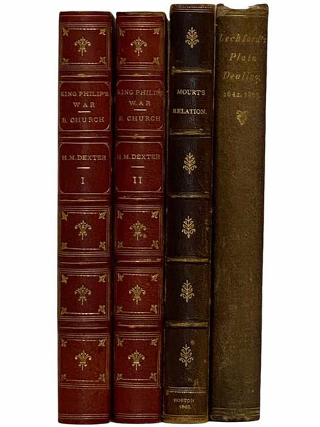 Four Volume Set of Wiggin's Library of New-England History: The History of King Philip's War, in Two Volumes; Mourt's Relation, or Journal of the Plantation at Plymouth, with an Introduction and Notes; Plain Dealing, or News from New England