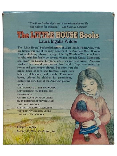 The Complete Set of Laura Ingalls Wilder's Little House Books, in Nine Volumes: Little House in the Big Woods; Farmer Boy; Little House on the Prairie; On the Banks of Plum Creek; By the Shores of Silver Lake; The Long Winter; Little Town on the Prairie;…