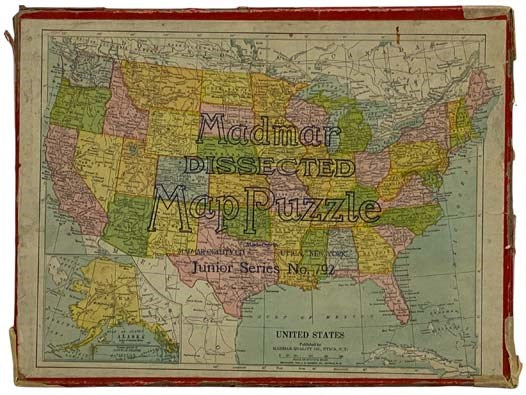 Madmar Dissected Map Puzzle, Junior Series, No. 792
